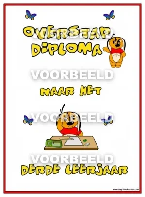 Derde leerjaar DIPLOMA (A4)