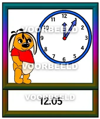 Dikke wijzers 12:05