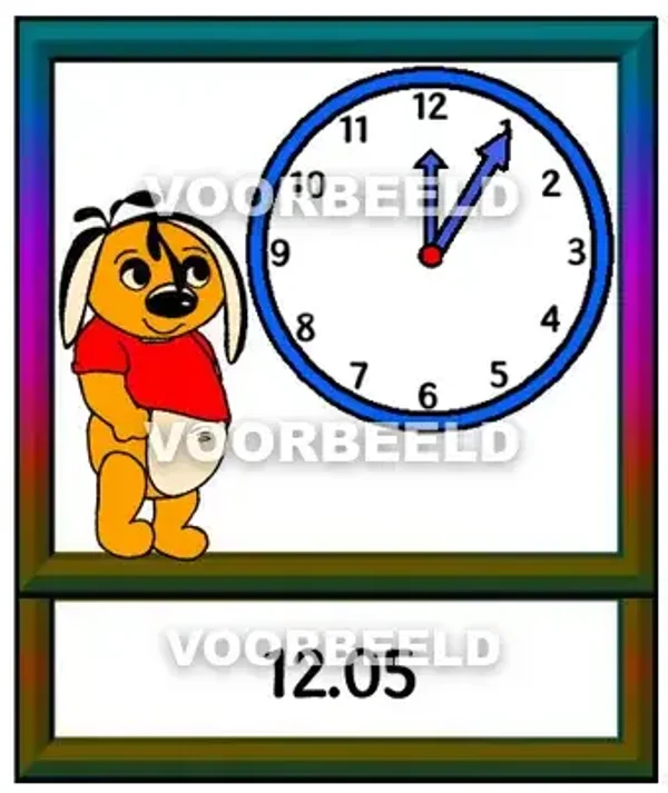 Dikke wijzers 12:05