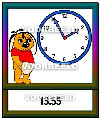 Dikke wijzers 13:55