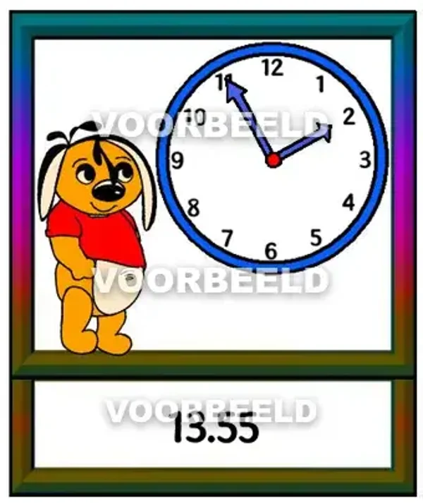 Dikke wijzers 13:55