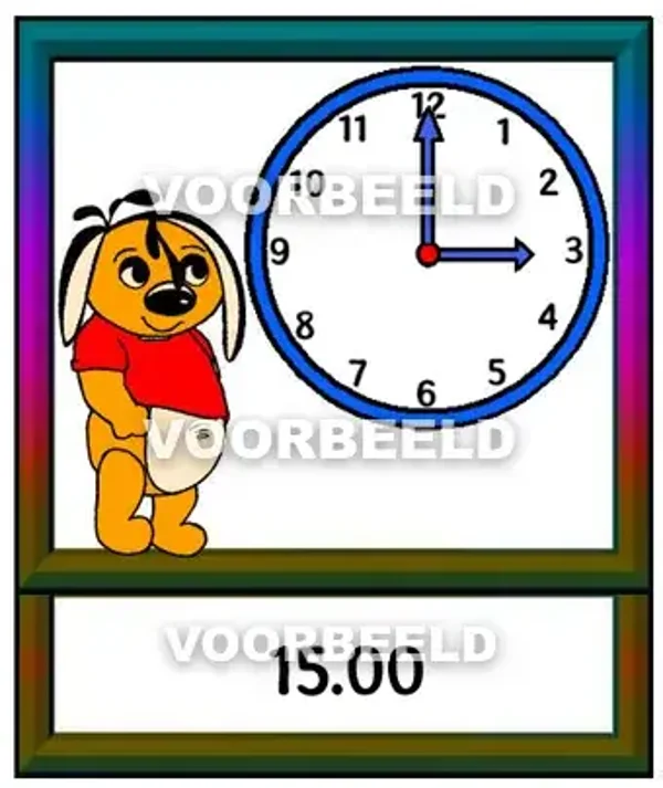 Dikke wijzers 15:00
