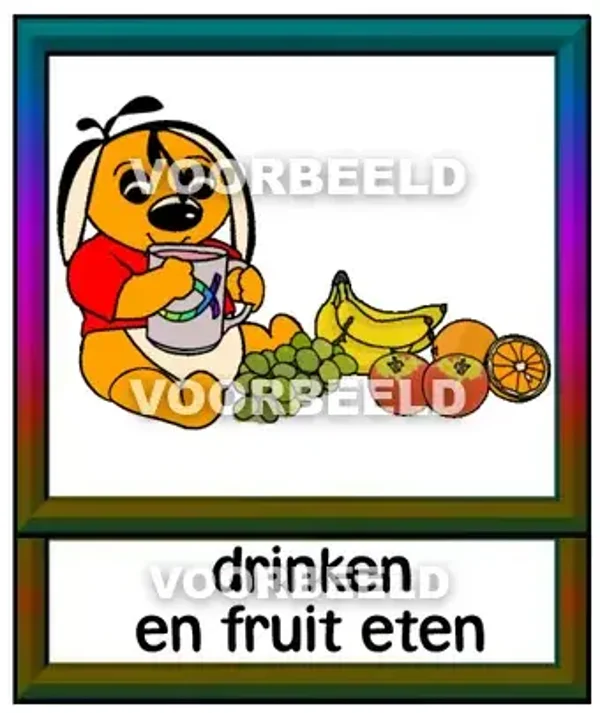 Drinken en fruit eten 1