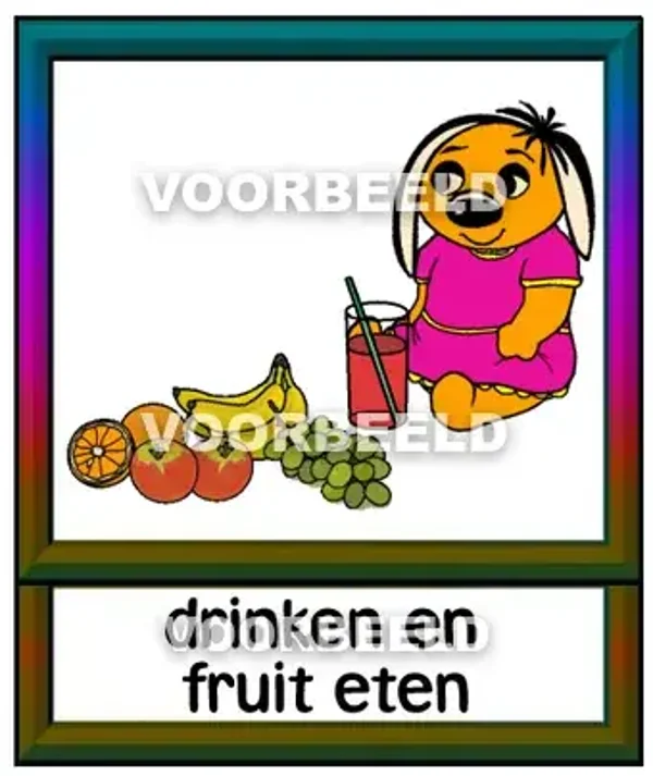 Drinken en fruit eten 2