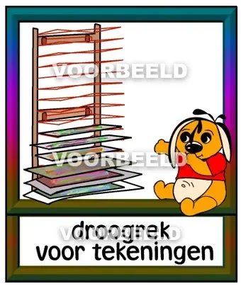 Droogrek voor tekeningen