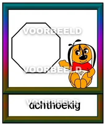 Dun achthoek leeg