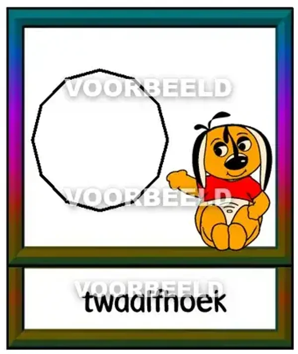 Dun twaalfhoek leeg