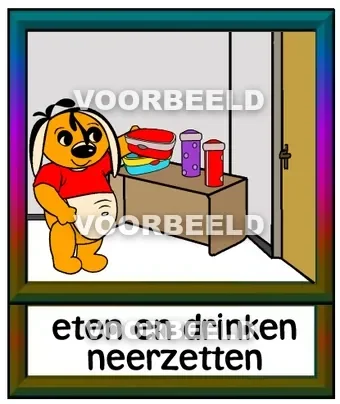 Eten en drinken neerzetten