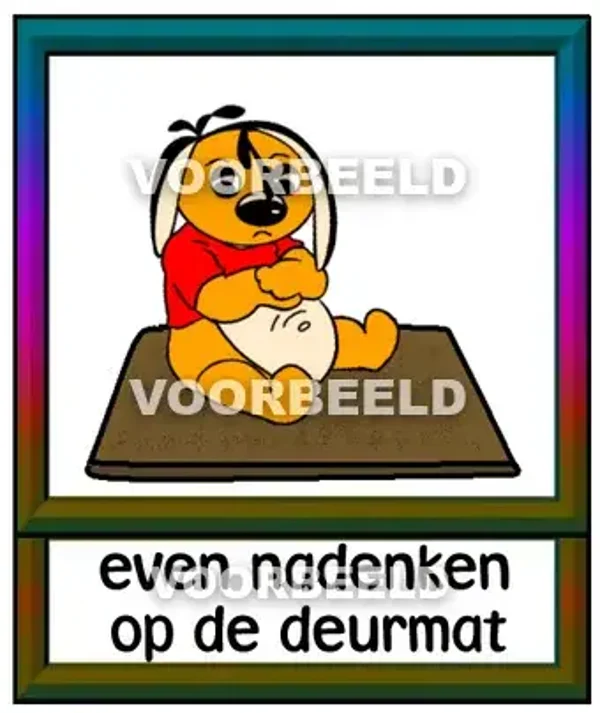 Even nadenken op de deurmat
