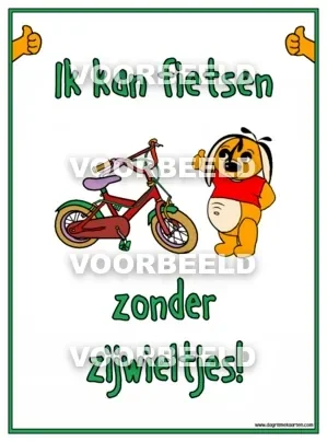 Fietsen zonder zijwieltjes DIPLOMA (A4)