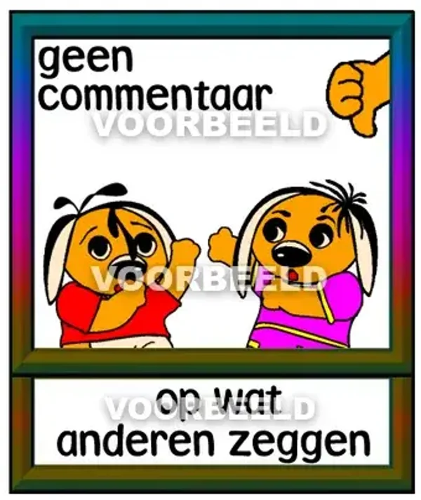 Geen commentaar op wat anderen zeggen