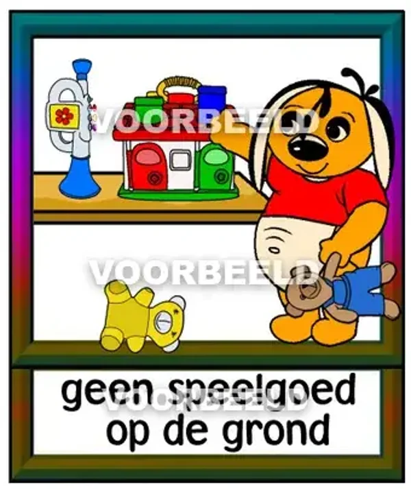 Geen speelgoed op de grond