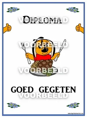 Goed gegeten DIPLOMA (A4)