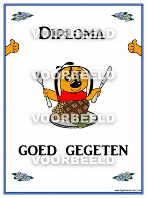 Goed gegeten DIPLOMA (A4)