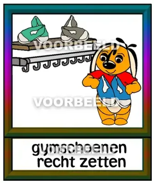 Gymschoenen rechtzetten