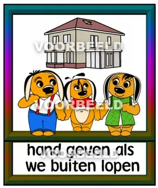 Hand geven als we buiten lopen
