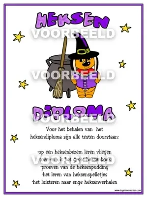 Heksen DIPLOMA (A4)