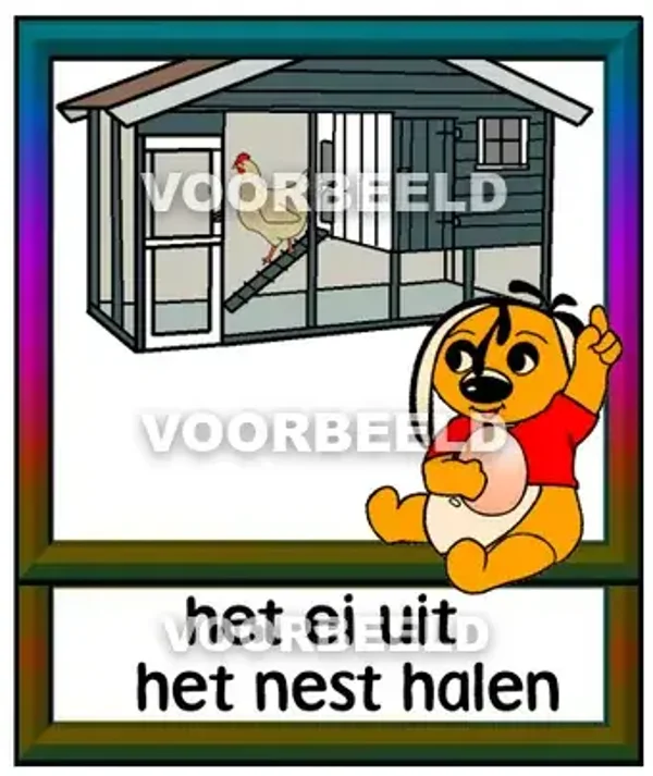 Het ei uit het nest halen