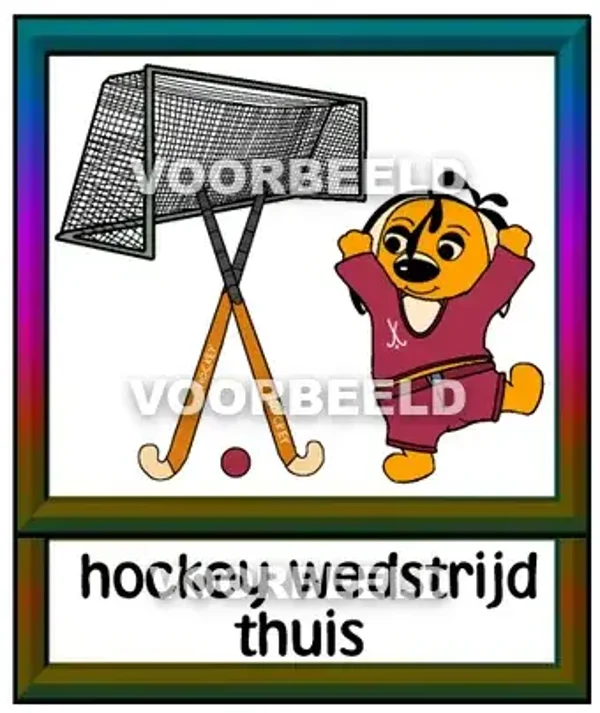 Hockey wedstrijd thuis