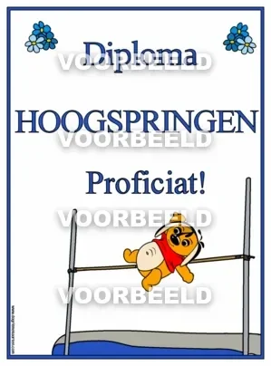 Hoogspringen DIPLOMA (A4)