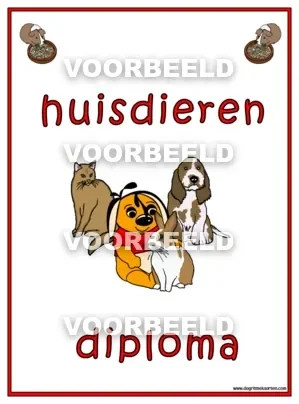 Huisdieren DIPLOMA (A4)