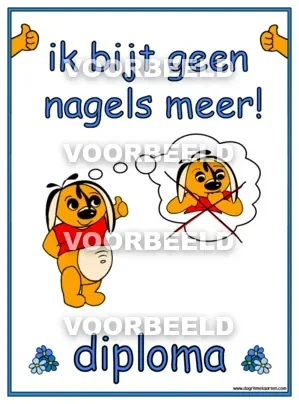 Ik bijt geen nagels meer DIPLOMA (A4)