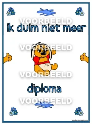 Ik duim niet meer DIPLOMA (A4)