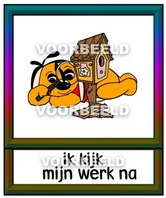 Ik kijk mijn werk na