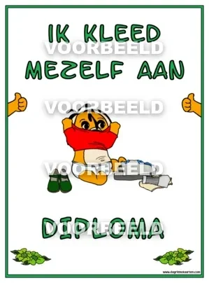 Ik kleed mezelf aan DIPLOMA (A4)