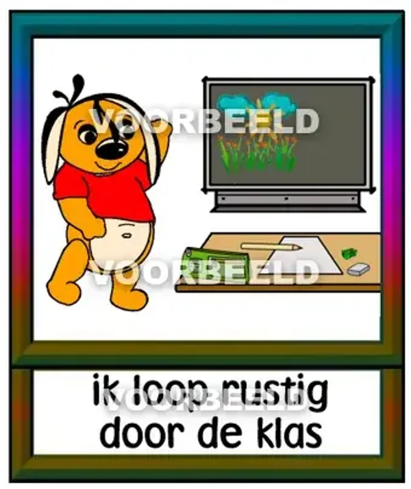 Ik loop rustig door de klas