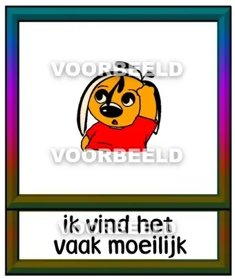 Ik vind het vaak moeilijk