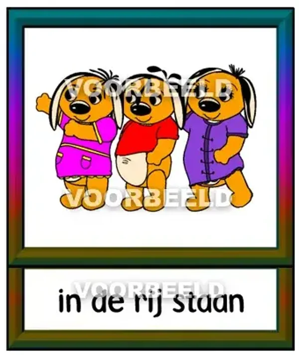 In de rij staan