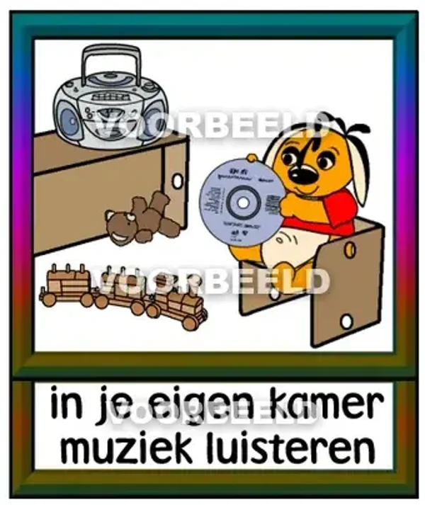 In je eigen kamer muziek luisteren