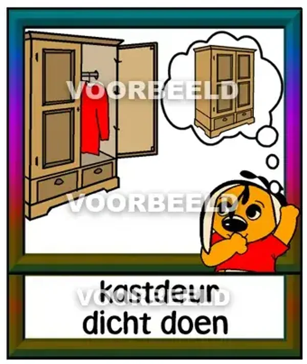 Kastdeur dicht doen
