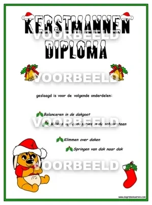 Kerstmannen DIPLOMA (A4)