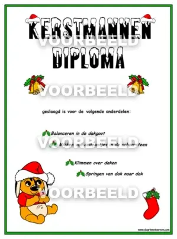 Kerstmannen DIPLOMA (A4)