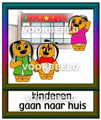 Kinderen gaan naar huis