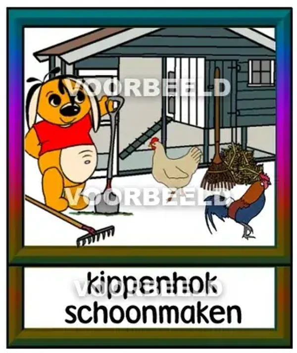 Kippenhok schoonmaken