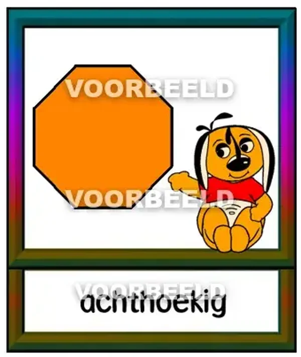 Kleur achthoekig