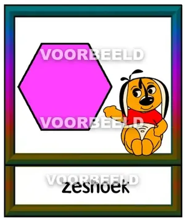 Kleur zeshoek