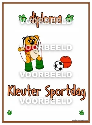 Kleuter sportdag DIPLOMA (A4)