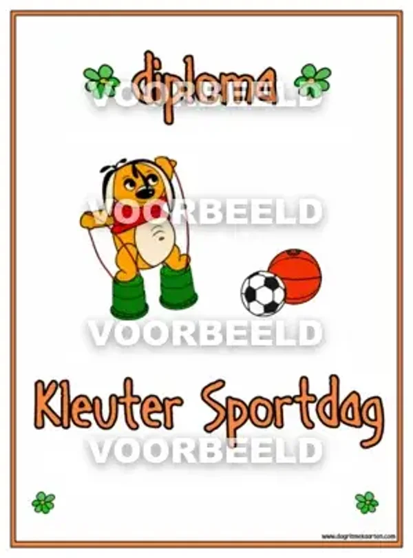 Kleuter sportdag DIPLOMA (A4)