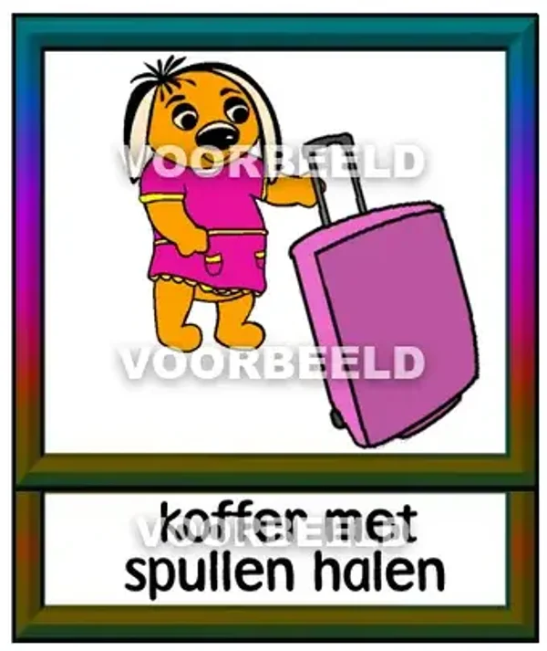 Koffer met spullen halen