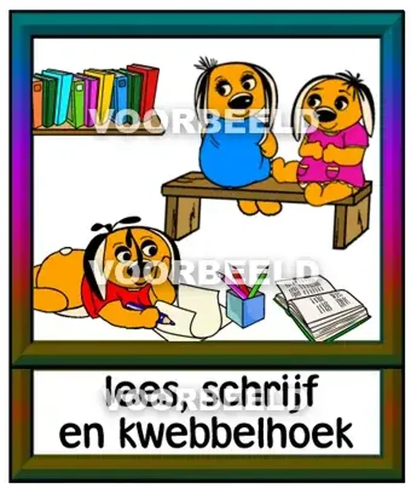 Lees schrijf en kwebbelhoek