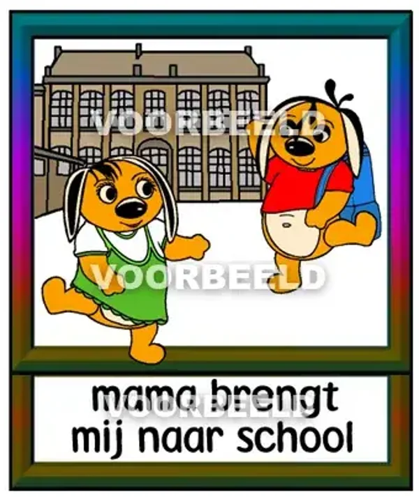 Mama brengt mij naar school (J)