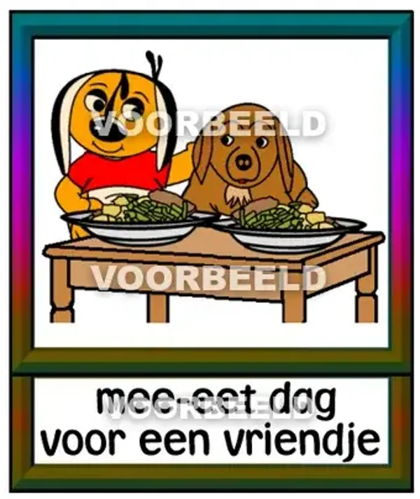 Mee eet dag voor een vriendje