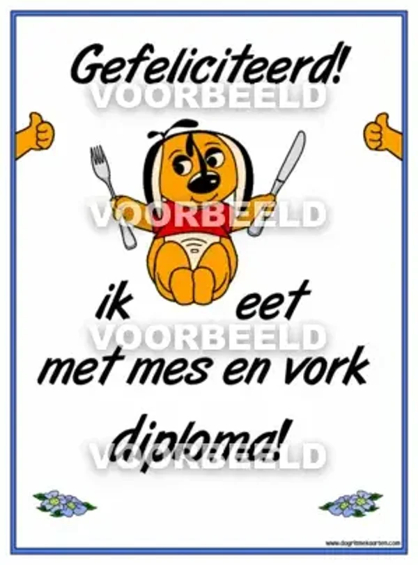 Mes en vork DIPLOMA (A4)