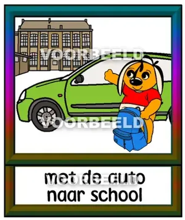 Met de auto naar school 2