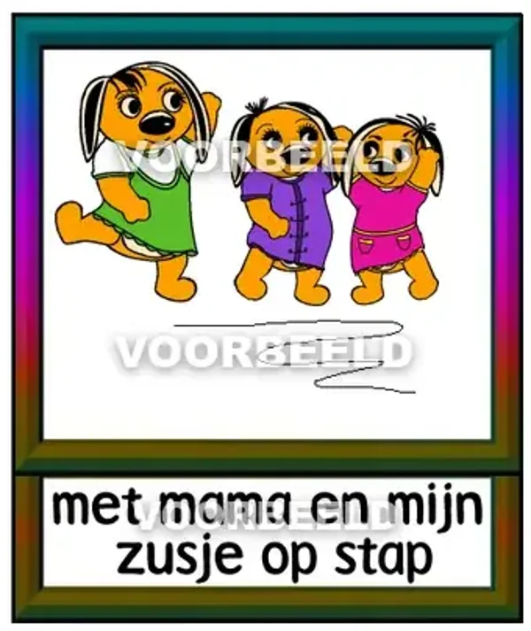 Met mama en mijn zusje op stap 2