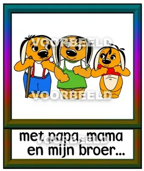 Met papa mama en mijn broer